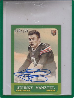 2013 Topps Mini 1963 Stil Johnny Manziel '' Cleve Browns '' Rookie Autogramm Auto