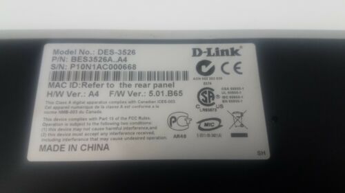 D-Link (DES-3526) xStack 24‑Port 10/100Mbps Stackable Switch DES‑3526 AS-IS - Picture 2 of 4