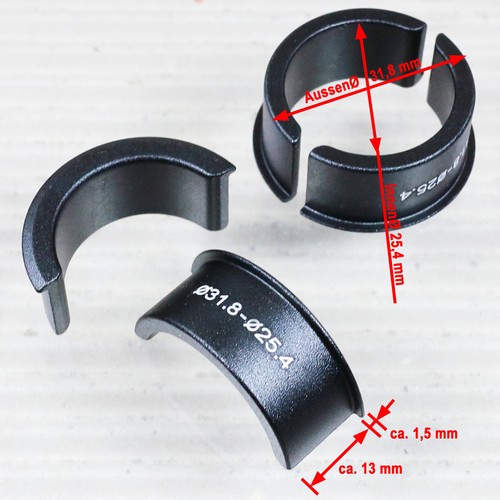 2 Stück Fahrradlenker Adapter 25.4 Auf 31.8mm - Aluminium Spacer Für MTB & Rennrad
