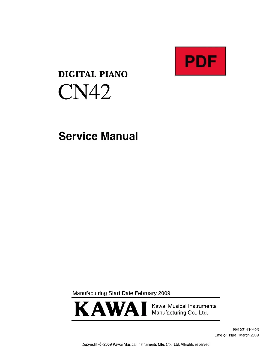 Manual de servicio Kawai CN-42 con esquemas electrónicos