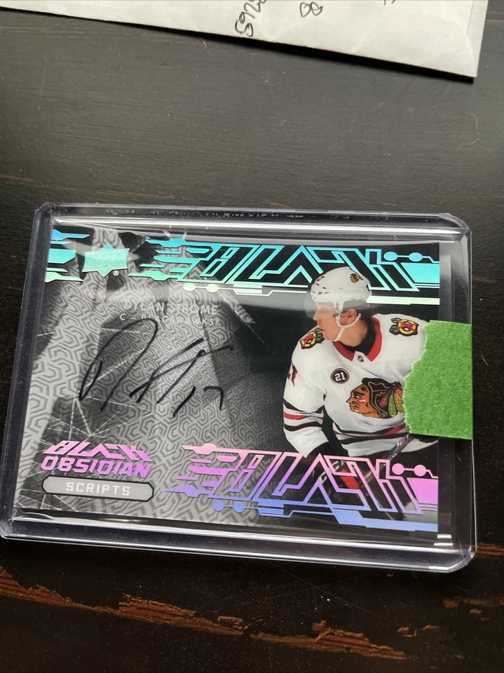 2020/2021 Upper deck SPX Black Obsidian Scripts Dylan Strome auto.  OS-DS - Image 3 of 4