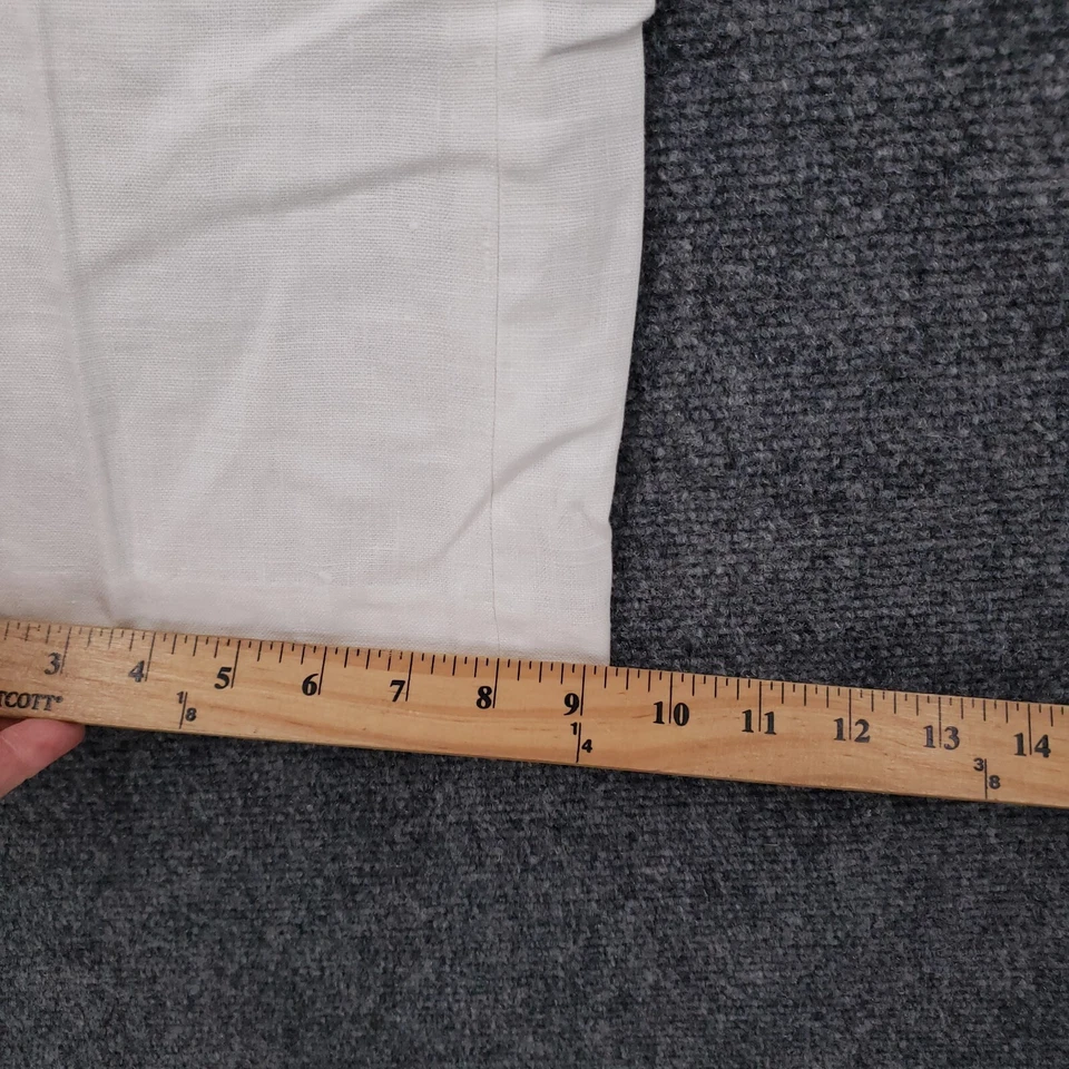 NEW Michael Kors Dress Pants Womens 10 White Linen Bootcut Flat Front Mid Rise - Image 4 of 4