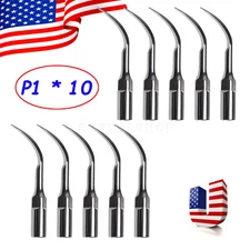 10*Dental Ultrasonic Scaler Perio Tips P1 Fit Woodpecker EMS/Cavitron Handpiece