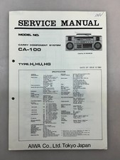 Aiwa CA-100 Original Service Manual Free Shipping