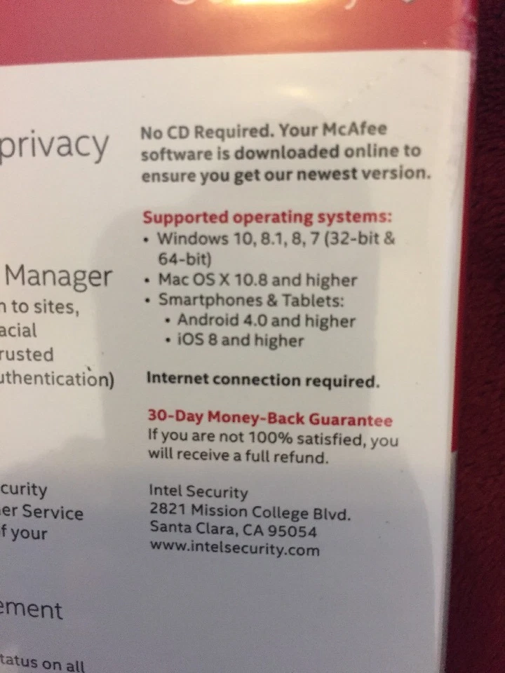 *MCAFEE 2016 Total Protection Unlimited Devices PC/Mac Brand New FACTORY SEAL* - Image 4 of 4