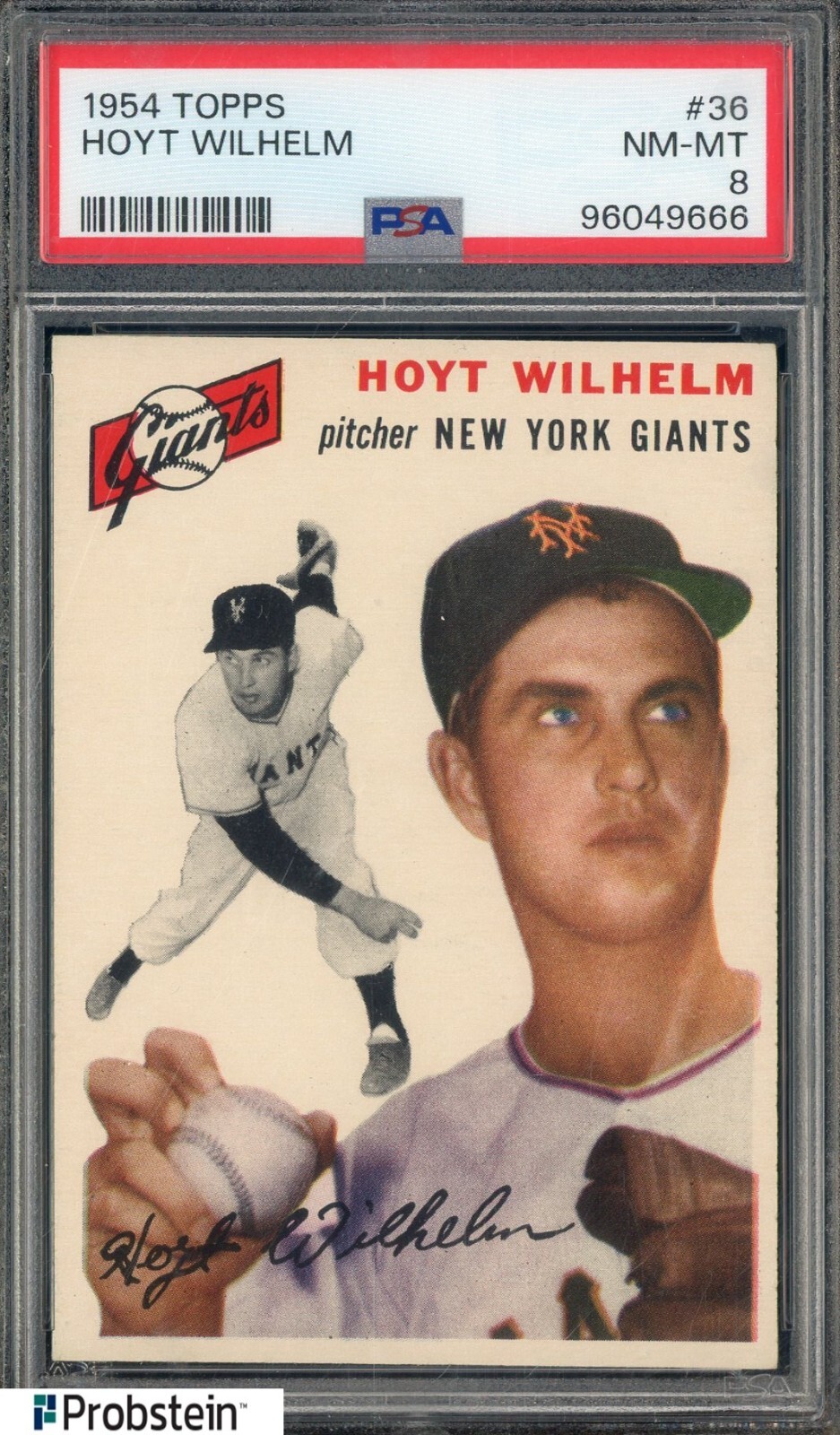 1954 Topps #36 Hoyt Wilhelm New York Giants PSA 8 NM-MT