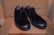 DOLCE & GABBANA COOL BLACK BRUSHED DISTRESSED DRESS OXFORDS SHOES 6.5