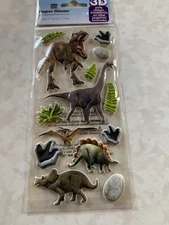 PAPER HOUSE STICKY PIX PUFFY DINOSAUR MULTI-SHAPES PUFFY PRIMITIVE DINOSAURS