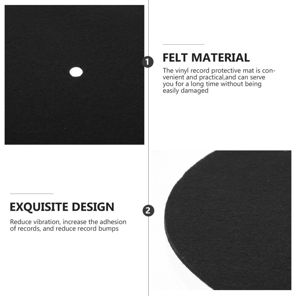2 Pcs Vinyl Record Player Mat Vinyl Record Platter Phonograph Tuntable Felt eBay