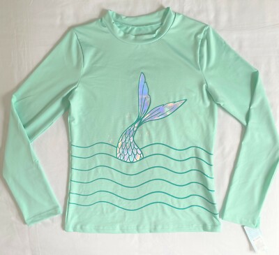 New Cat Jack Girl’s Long Sleeve Swimwear Mermaid Tail Size XL (14-16) 
