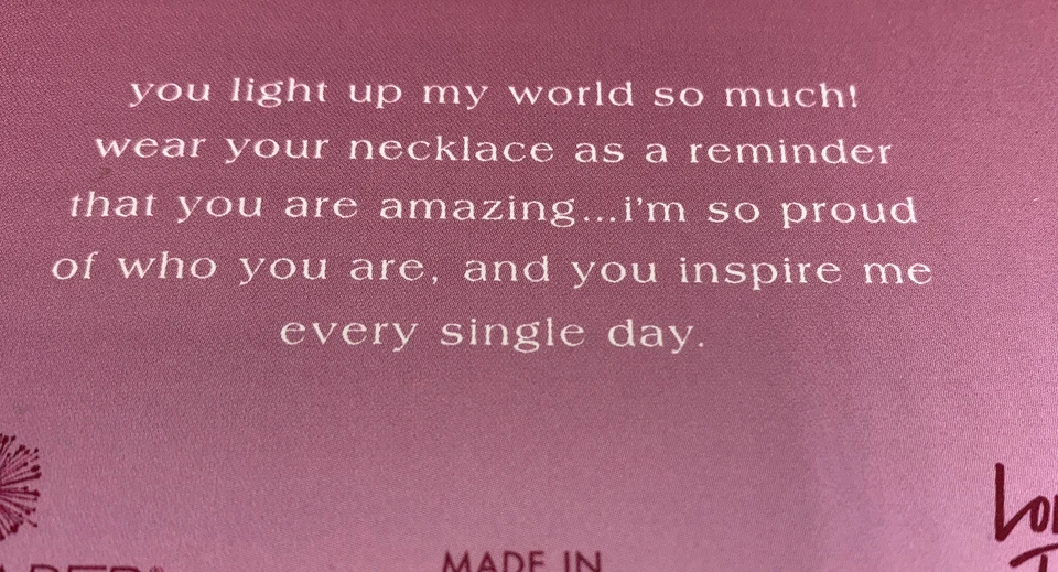 $68 DOGGEARED love you daughter heart rose gold14k gold DIPPED 18” Necklace G7 - Image 4 of 4