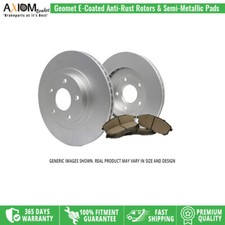 Axiombrakes Front Geomet Coated Brake Rotors SemiMetal Pads for 19-23 Acura RDX