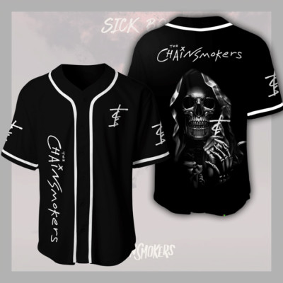 The Chainsmokers Skull Baseball Fanmade Print Jersey Gift For Fan Music Lover
