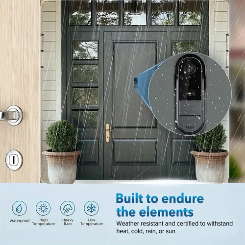 Timbre de video inalámbrico inteligente Wifi teléfono anillo de puerta intercomunicador cámara de seguridad timbre - Imagen 8 de 11