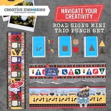 Creative Memories - Road Sign Mini Trio Set Decorative Punches for a Road Trip