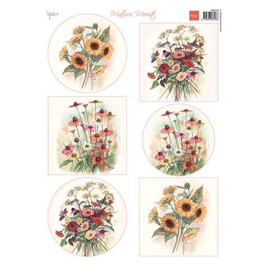 Marianne Design A4 Cardtoppers Sheet - Mattie's Autumn Bouquets MB0203