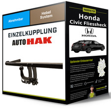 Abnehmbare Anhängerkupplung für HONDA Civic Fliessheck 17- X Typ FC/FK Auto Hak