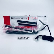 Remington Pearl Pro Ceramic Flat Iron Hair Straightener 1 Inch Black  White
