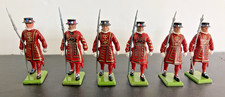Set Of 6 Britains 1986 Yeomen Of The Guard English Metal Toy Soldiers