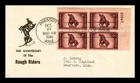 Dr Jim Stamps 50Th Anniversary Rough Riders Plate Block First Day Cover Ludwig