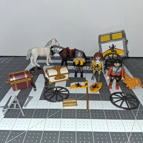 Playmobil  Knights Horses Lot 1993 Geobra Vintage