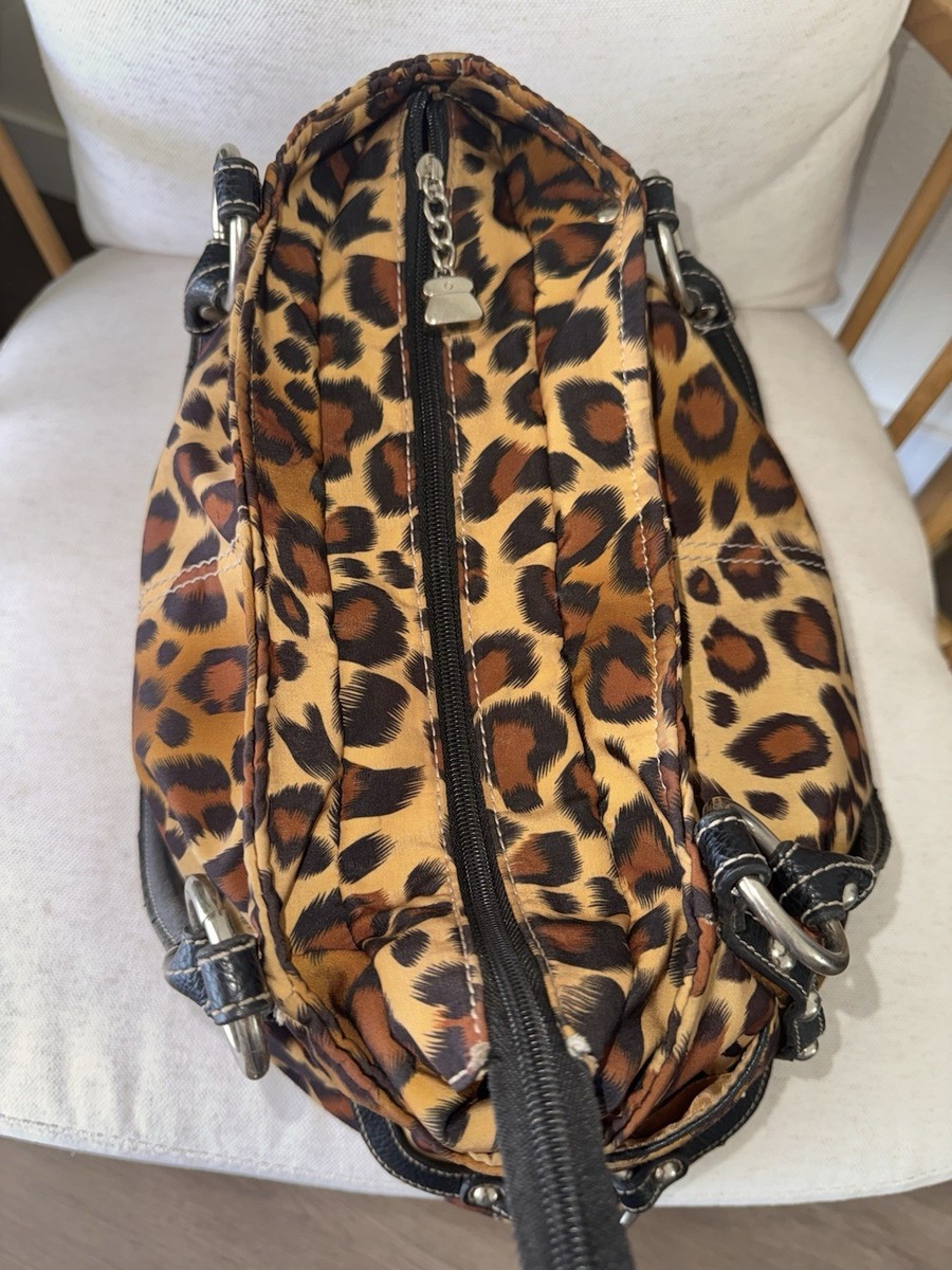 Y2K Kathy Van Zeeland Leopard Cheetah Print Women's Tote Shoulder
