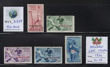 WC1_31309. AEGEAN COL.: GENERAL ISSUES. 1934 WORLD CUP set. Sc.31-35. MH-MLH