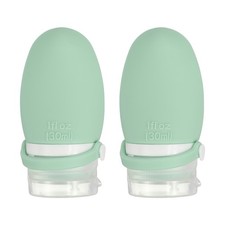 2Pcs Silicone Squeeze Bottle, 1oz Refillable Travel Bottles Green