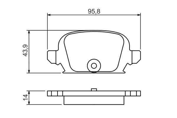 0 986 494 340 Bosch brake pad set, disc brake for Opel, Vauxhall