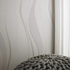 Superfresco Elan Grey/Silver Modern Textured Wallpaper 20-816
