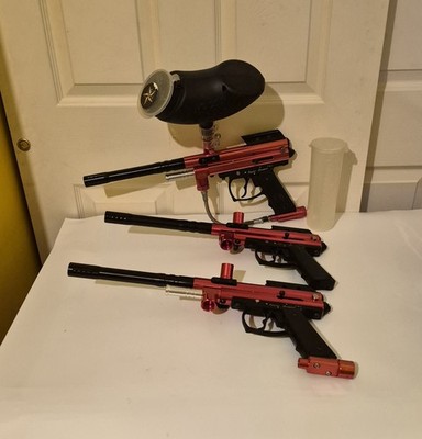 Spyder Compact 2 in 1 Paintball Marker Java Edition Red Anodized .68 cal Lot 