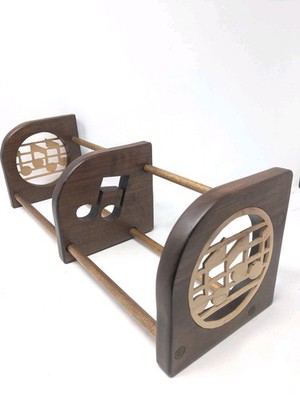 Music Themed Wooden CD DVD Blu-Ray Game Adjustable Media Storage Rack Divider