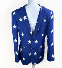 OppoSuits Men  s 36 Patriotic Blazer Flag Patriotic Bold Stars Halloween Costume