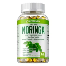 Moringa Capsules 1000mg - Organic,Natural,Anti-aging,Weight Loss,Green Superfood