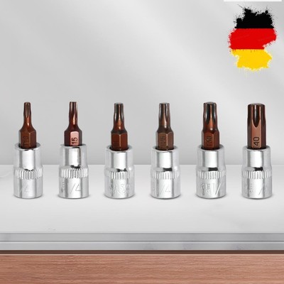 6 Pcs Torx Screwdriver Bit 1/4 Inch Drive Hex Bit Sockets Set for Maintenance