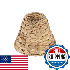 Aspen Creative 51004 Empire Clip On Chandelier Water Hyacinth Lamp Shade 3 Top