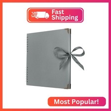 Bstorify Square Scrapbook Photo Albums 80 Pages 11 x 11 Inch Grey Thick Paper,