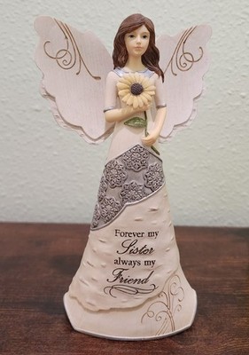 Pavilion Gift Co. Elements ''Forever my Sister'' Angel Figurine 6.5  H #82298