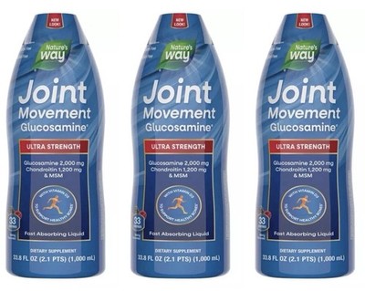 3 Pack - Nature's Way Joint Movement Glucosamine Liquid 33.8 fl oz SALE!