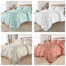 Better Homes  Gardens  3 Piece  Full  King  Elastic Pintuck Duvet Cover Set