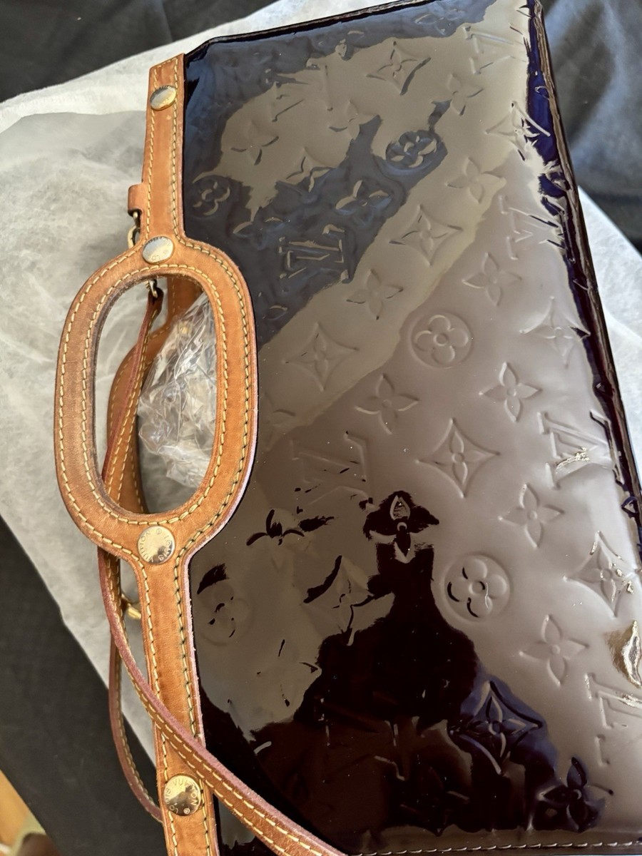 くろゔぁに。　0504 Louis Vuitton Roxbury Drive Shoulder Bag Purple Leather for sale