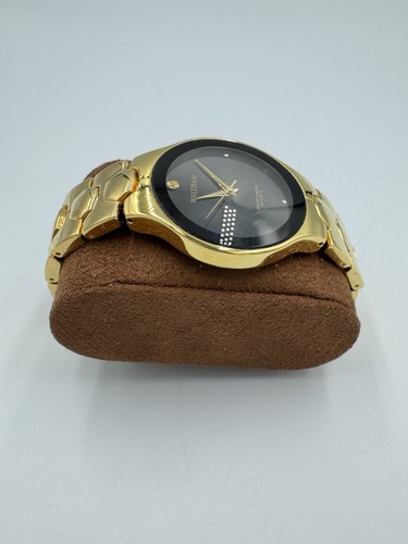 Waltham Genuine Diamond Quartz Analog Ladies Watch WAW110 black face needs batt. - Picture 5 of 9