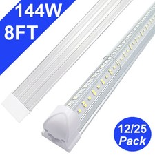 8FT LED Shop Lights Fixture Linkable Ceiling Lights For Garage Workshop 6500k