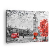 Quadro su Tela 70x50cm Londra autobus Stampe Immagini Quadri Moderni Murale
