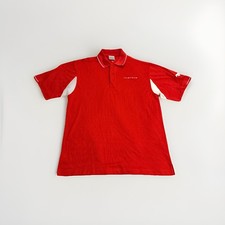 Ford Mustang Shirt Red Official Licensed 3 Button Polo Size M Short Sleeve Logo