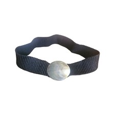 Vintage 80's Beverly Hills Charmant Black Shell Stretchy Belt Sz S/M