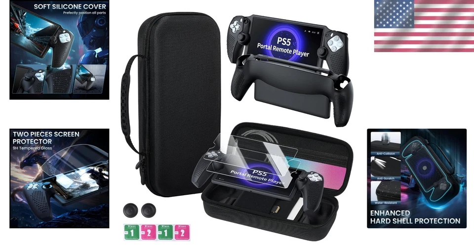 Estuche compacto PS Portal + Tapas para pulgares y protectores de pantalla - Juegos sobre la marcha Foto 2 de 4