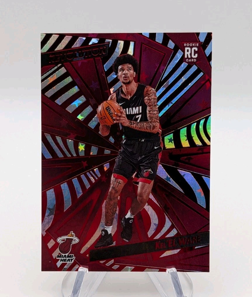 Kel'el Ware 2024-25 Panini Revolution Basketball #102 Red Astro RC #d/299 Heat