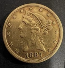 1897 Liberty Head $5 Half Eagle Gold Coin Estate Find Rare Old U.S. Coin
