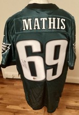 Philadelphia Eagles Autographed Authentic Home Green Evan Mathis Jersey